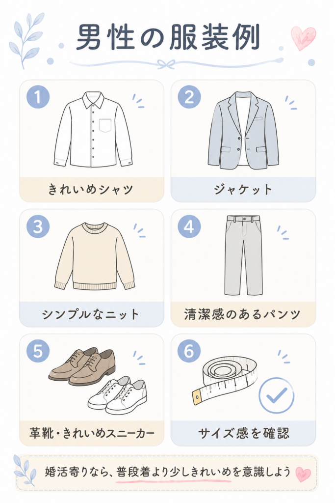 男性におすすめの服装例