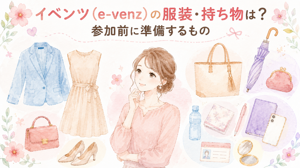 イベンツ（e-venz）の服装・持ち物は？参加前に準備するもの