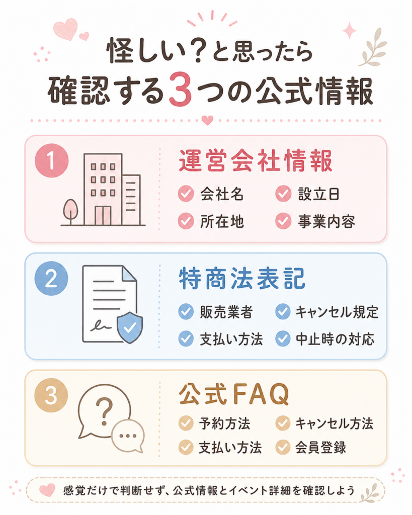 怪しいか不安なときに確認する3つの公式情報