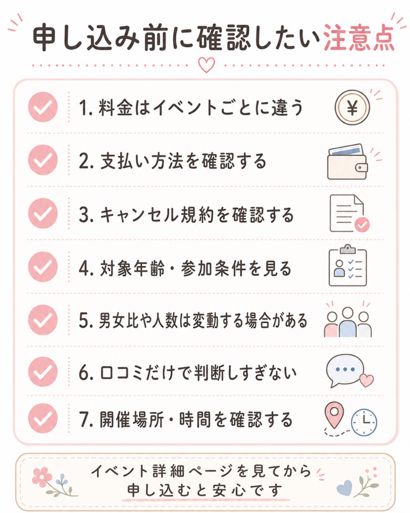 イベンツ（e-venz）利用前の注意点チェックリスト