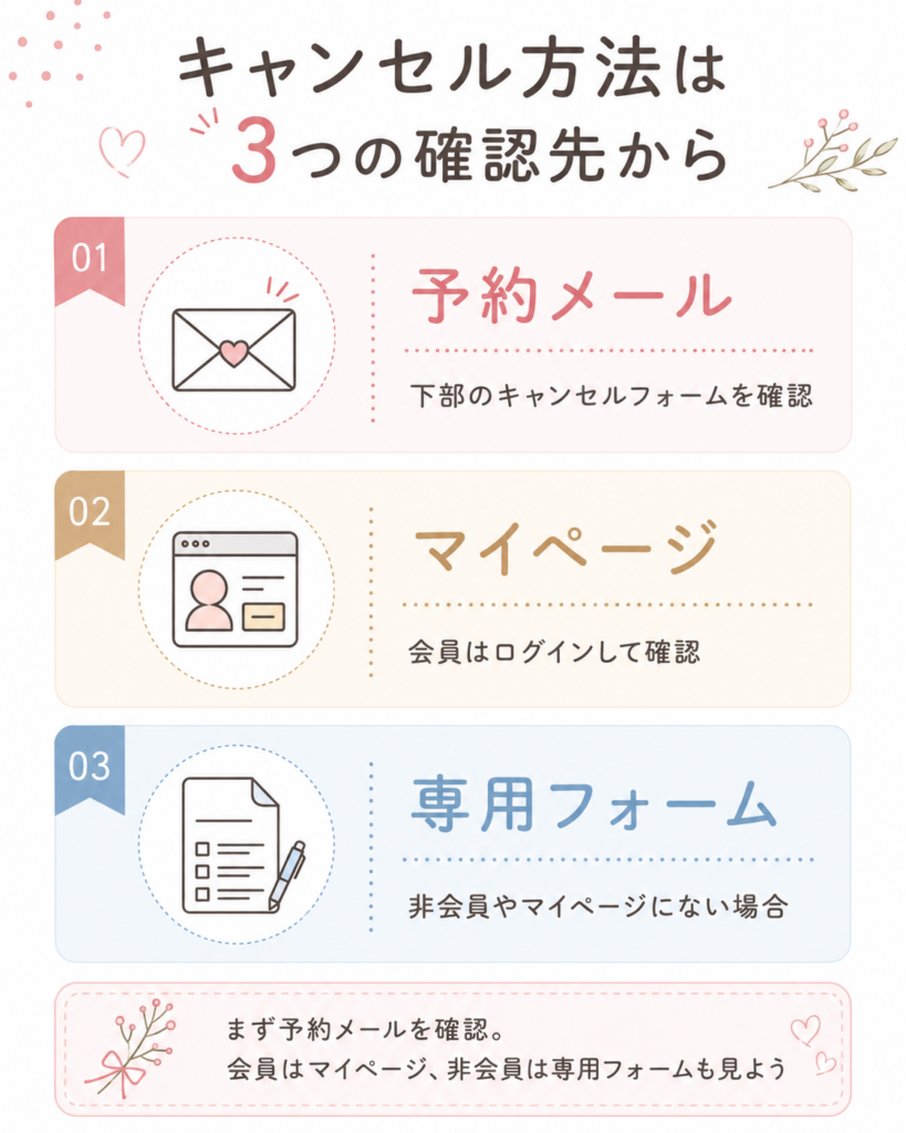 イベンツ(e-venz)のキャンセル方法3ルート