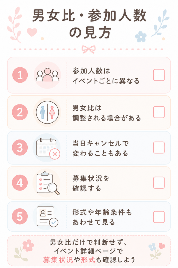 男女比や参加人数を見るときの注意点